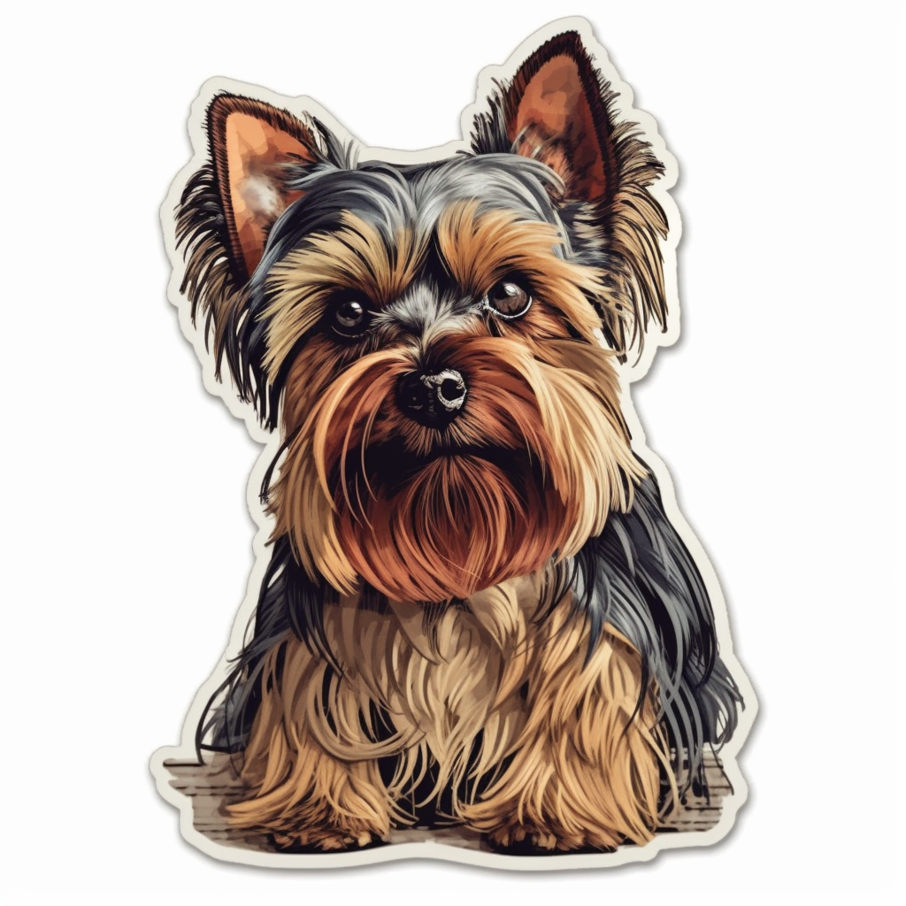 Yorkshire Dog Vinyl Decal Sticker for Car, Laptop, Tumbler and more # 002424