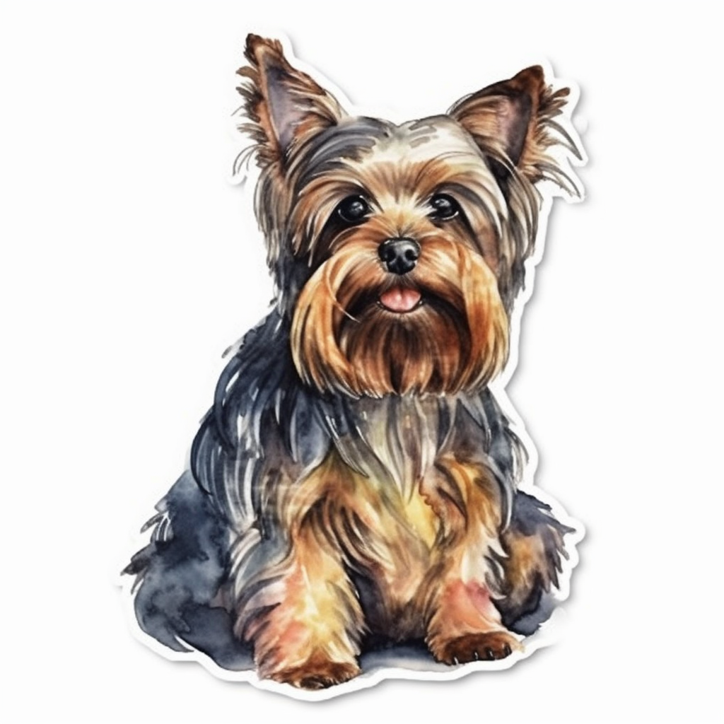 Yorkshire Dog Vinyl Decal Sticker for Car, Laptop, Tumbler and more # 2172