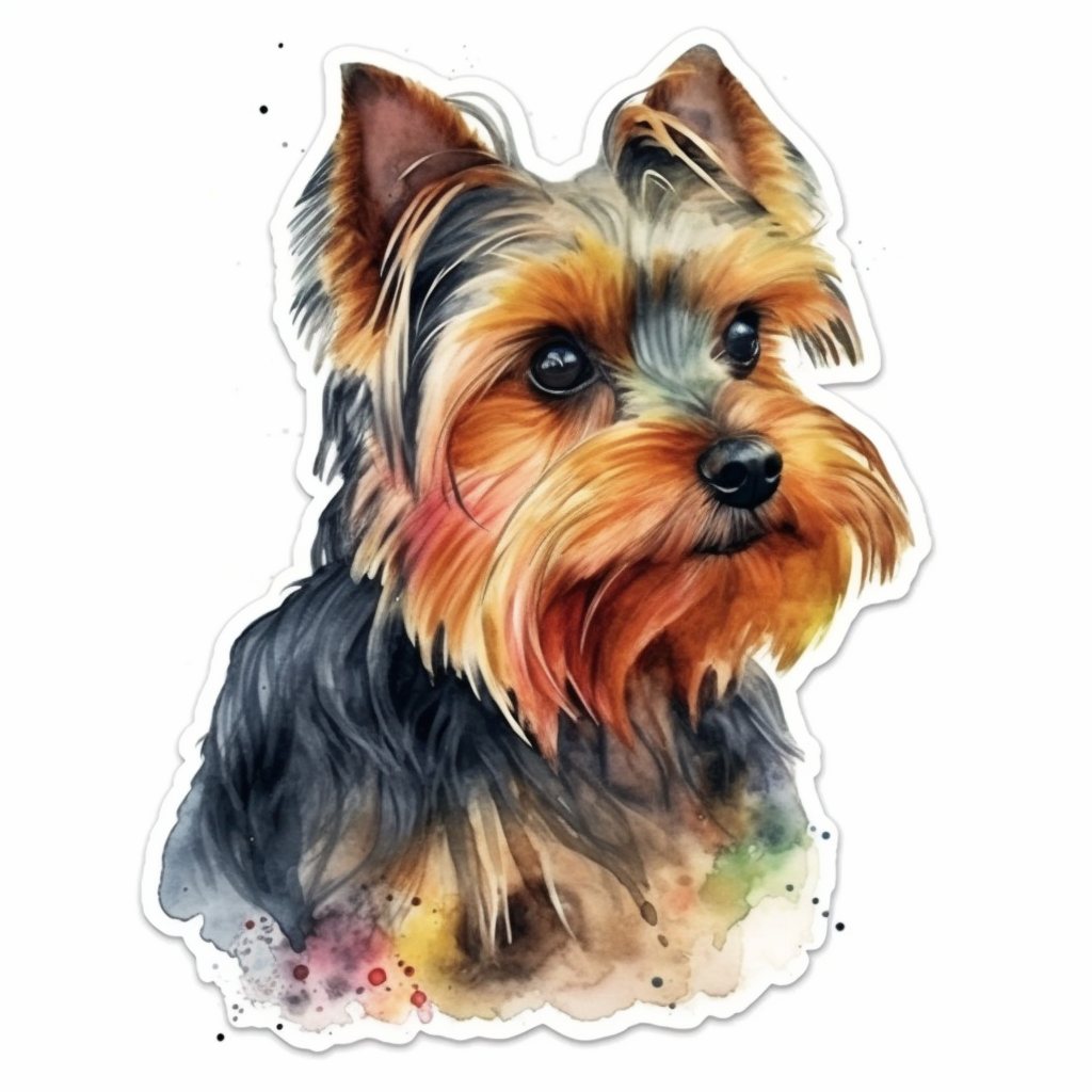 Yorkshire Dog Vinyl Decal Sticker for Car, Laptop, Tumbler and more # 2175