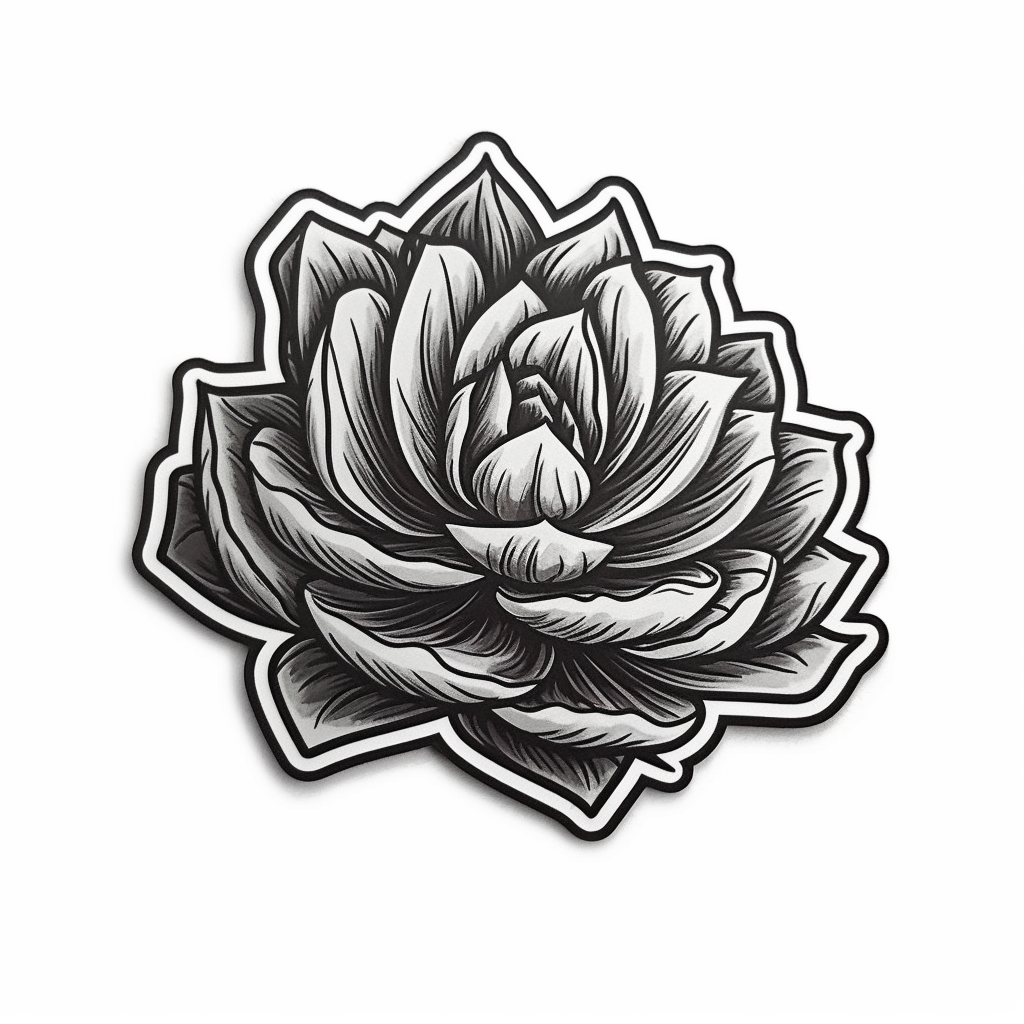 Echeveria Succulent Vinyl Decal Sticker for Car, Laptop, Tumbler and more # 006735