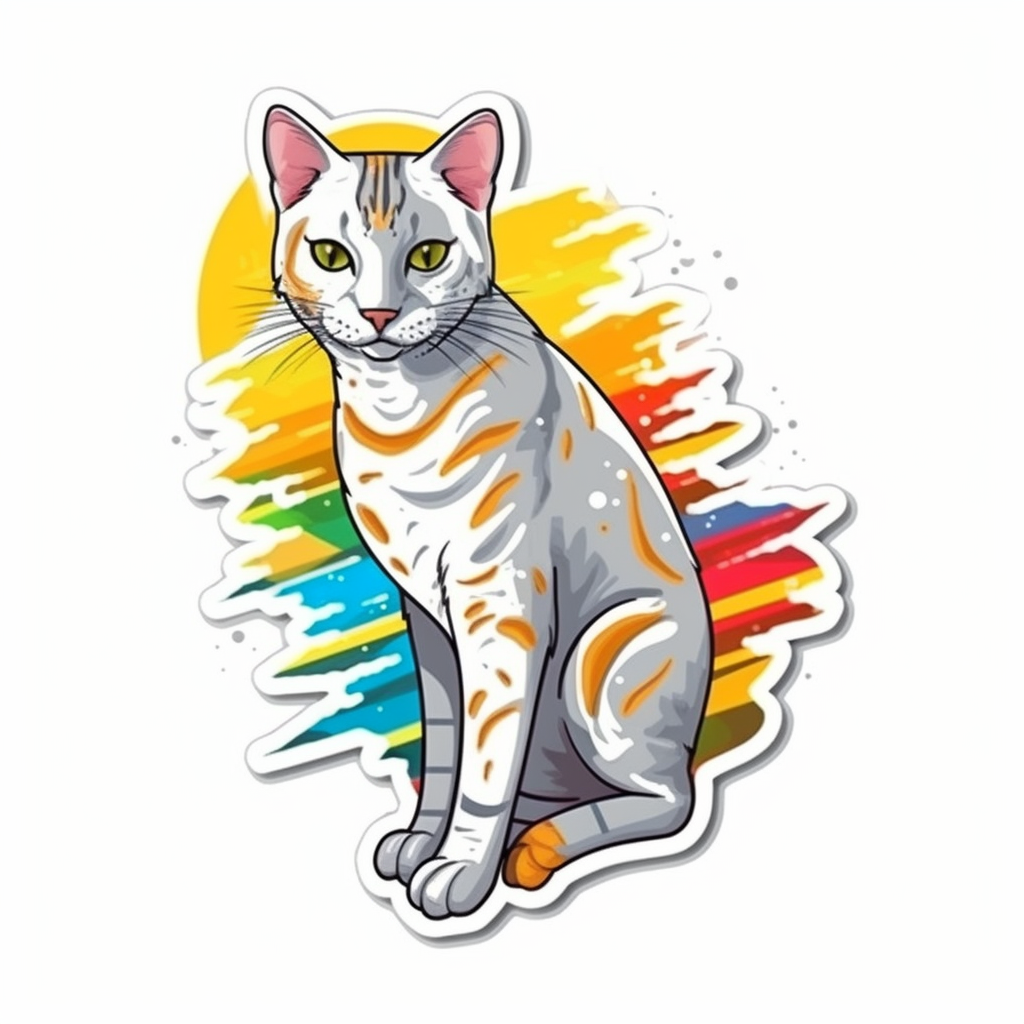 Egyptian Mau Cat Vinyl Decal Sticker for Car, Laptop, Tumbler and more # 007718