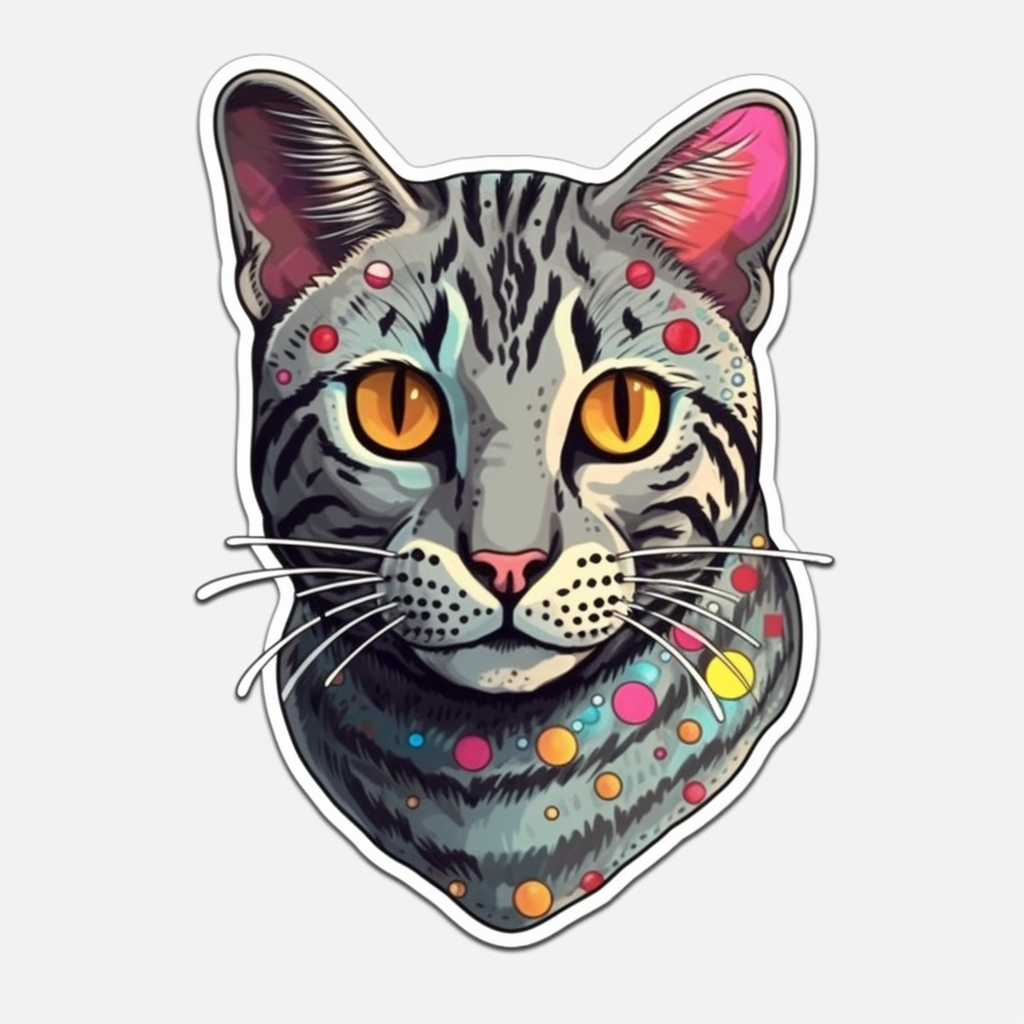 Egyptian Mau Cat Vinyl Decal Sticker for Car, Laptop, Tumbler and more # 007730