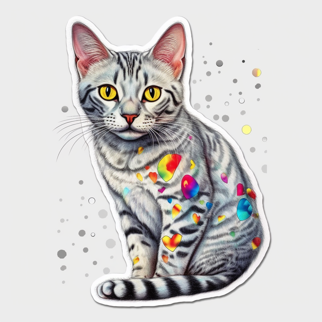 Egyptian Mau Cat Vinyl Decal Sticker for Car, Laptop, Tumbler and more # 007722