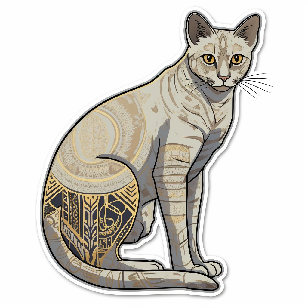 Egyptian Mau Cat Vinyl Decal Sticker for Car, Laptop, Tumbler and more # 007696