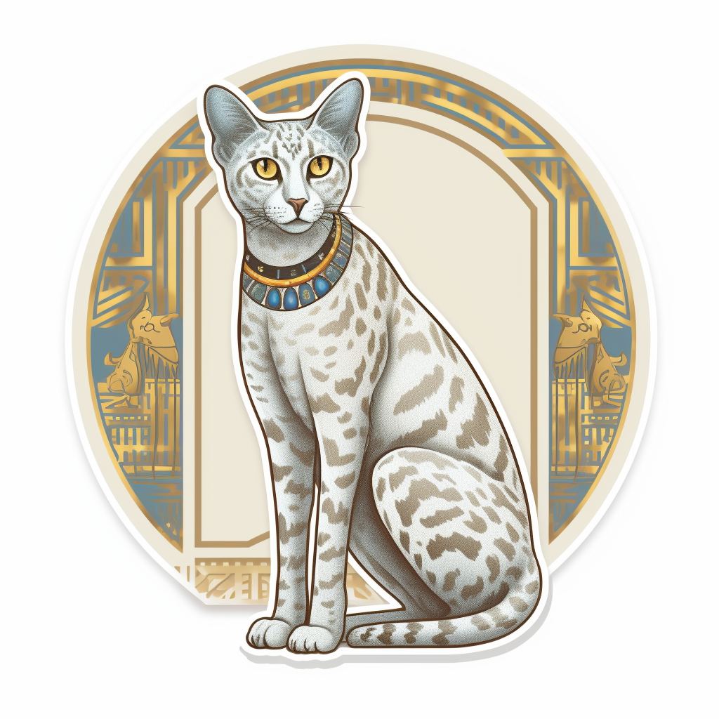 Egyptian Mau Cat Vinyl Decal Sticker for Car, Laptop, Tumbler and more # 007739