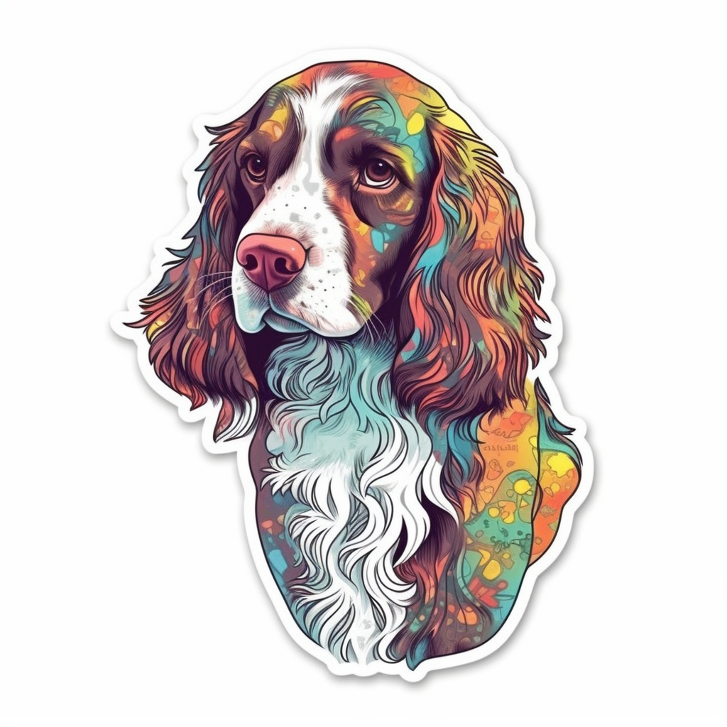 English Springer Spaniel Dog Vinyl Decal Sticker for Car, Laptop, Tumbler and more # 007465