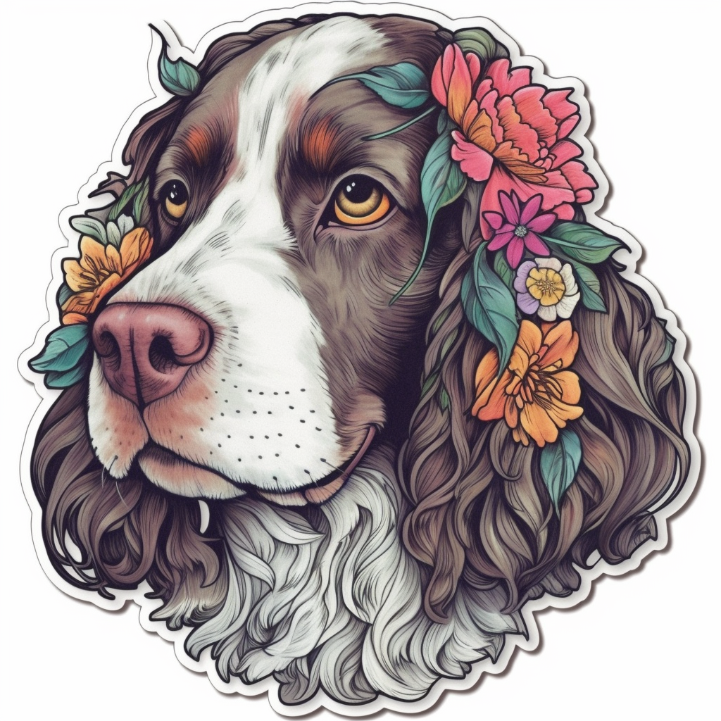 English Springer Spaniel Dog Vinyl Decal Sticker for Car, Laptop, Tumbler and more # 007482