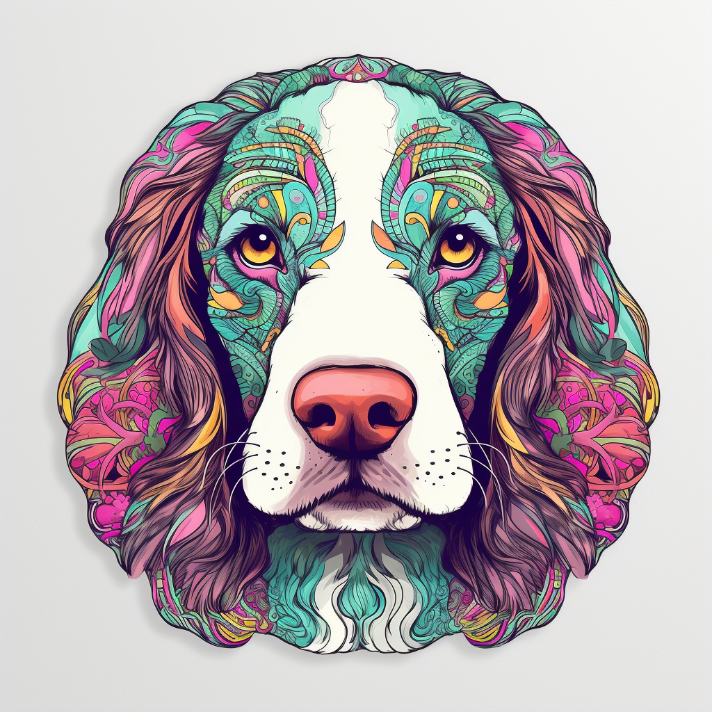 English Springer Spaniel Dog Vinyl Decal Sticker for Car, Laptop, Tumbler and more # 007491