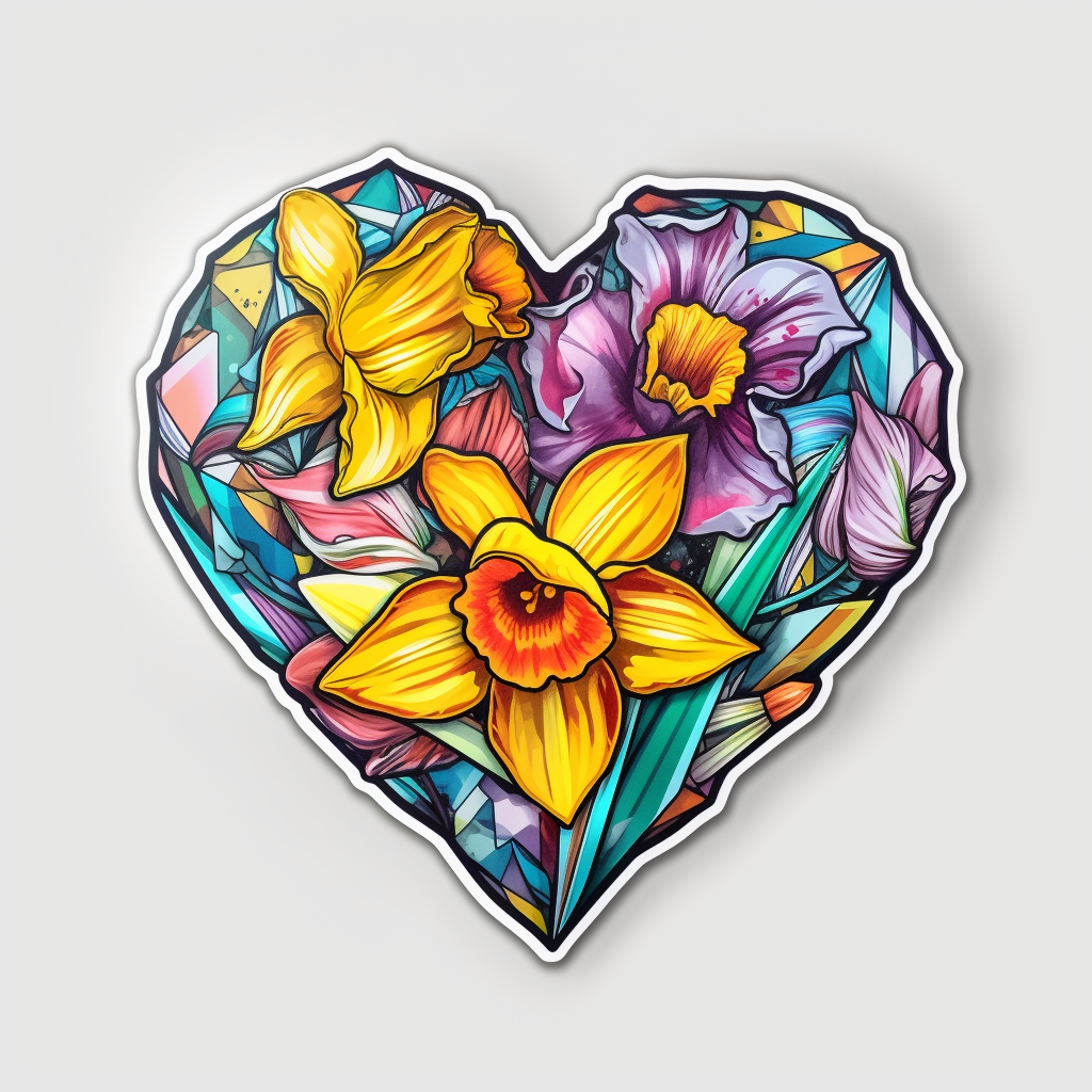 Daffodil Flower Vinyl Decal Sticker for Car, Laptop, Tumbler and more # 00578