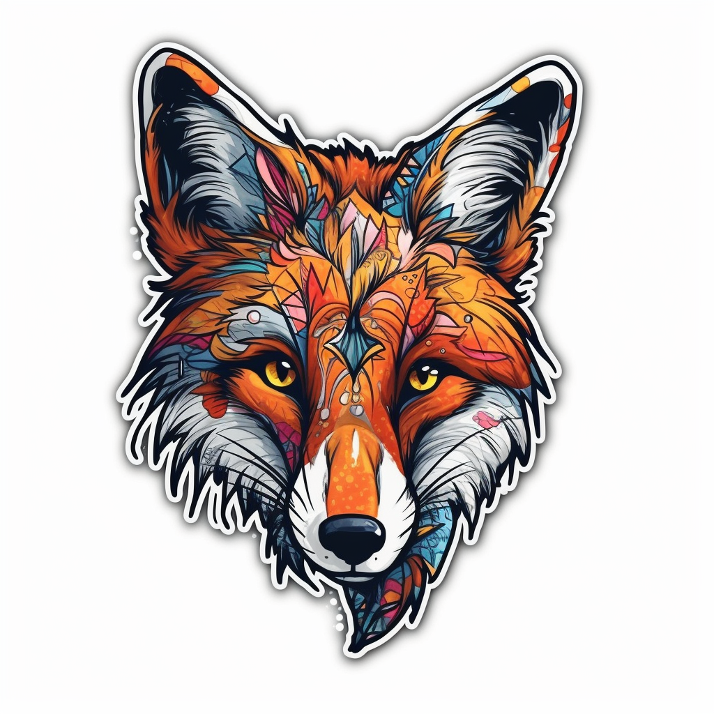 Fox Vinyl Decal Sticker for Car, Laptop, Tumbler and more # 00447