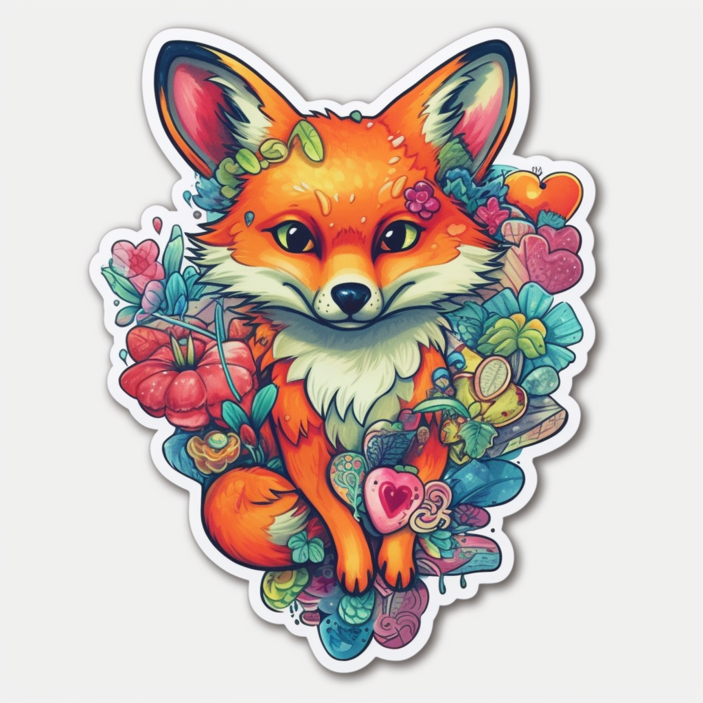 Fox Vinyl Decal Sticker for Car, Laptop, Tumbler and more # 00452