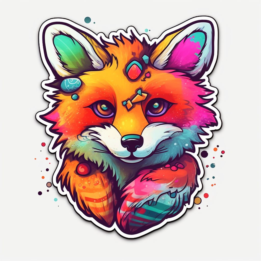 Fox Vinyl Decal Sticker for Car, Laptop, Tumbler and more # 00454