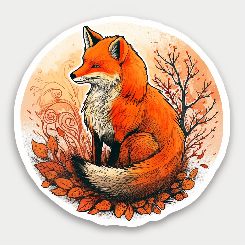 Fox Vinyl Decal Sticker for Car, Laptop, Tumbler and more # 00461