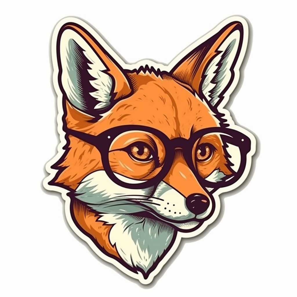 Fox Vinyl Decal Sticker for Car, Laptop, Tumbler and more # 00468