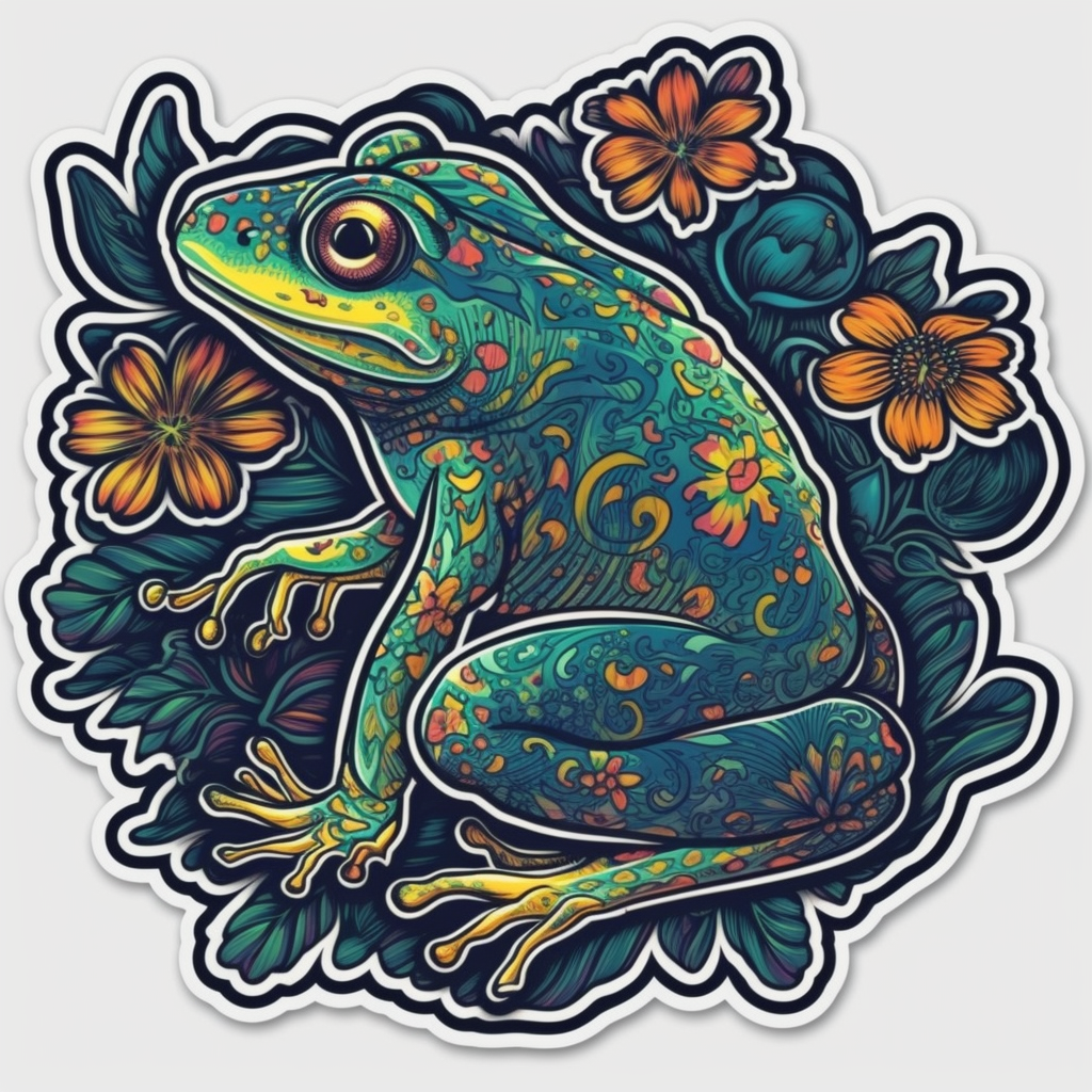 Frog Vinyl Decal Sticker for Car, Laptop, Tumbler and more # 006475
