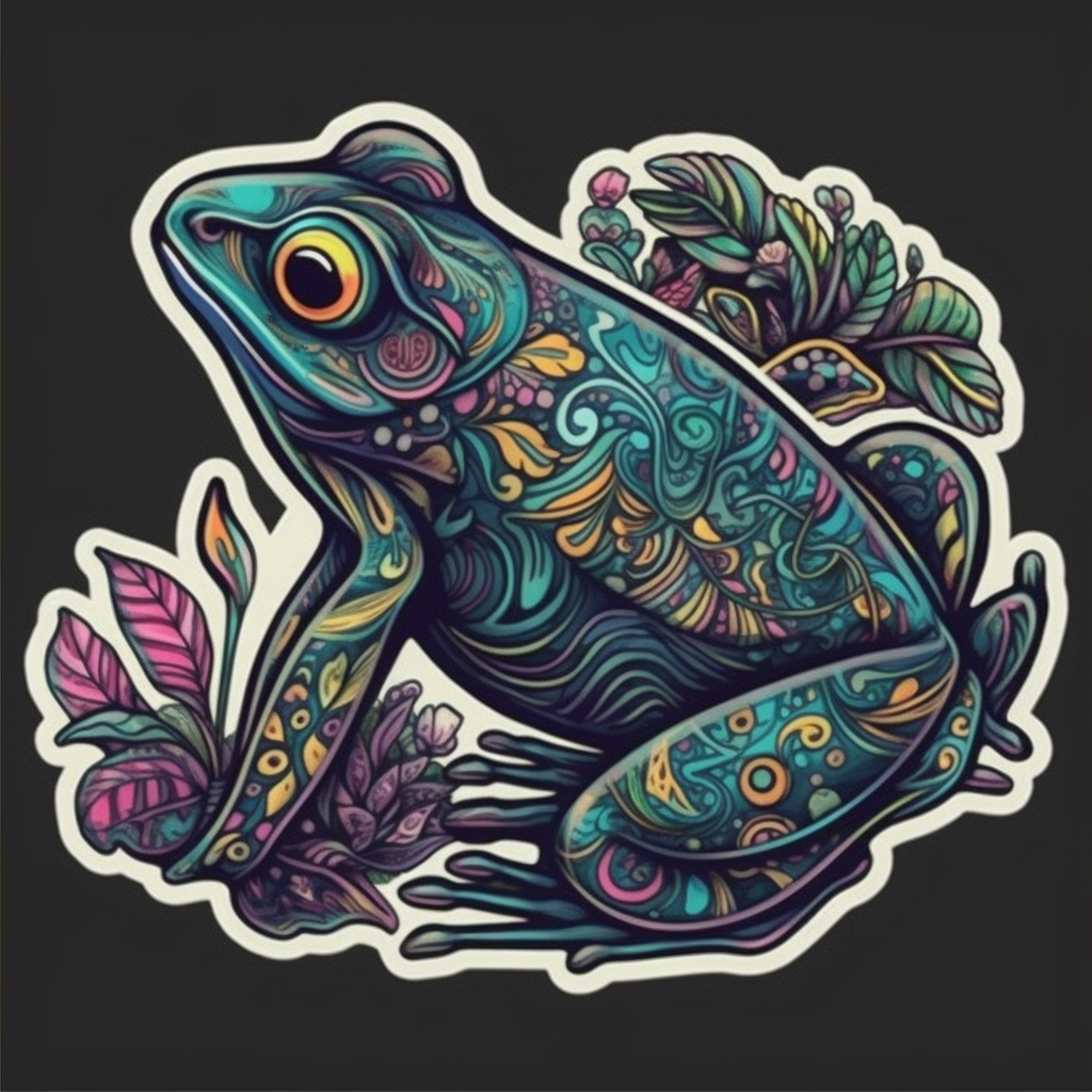 Frog Vinyl Decal Sticker for Car, Laptop, Tumbler and more # 006484