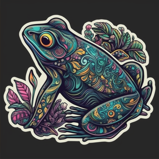Frog Vinyl Decal Sticker for Car, Laptop, Tumbler and more # 006484