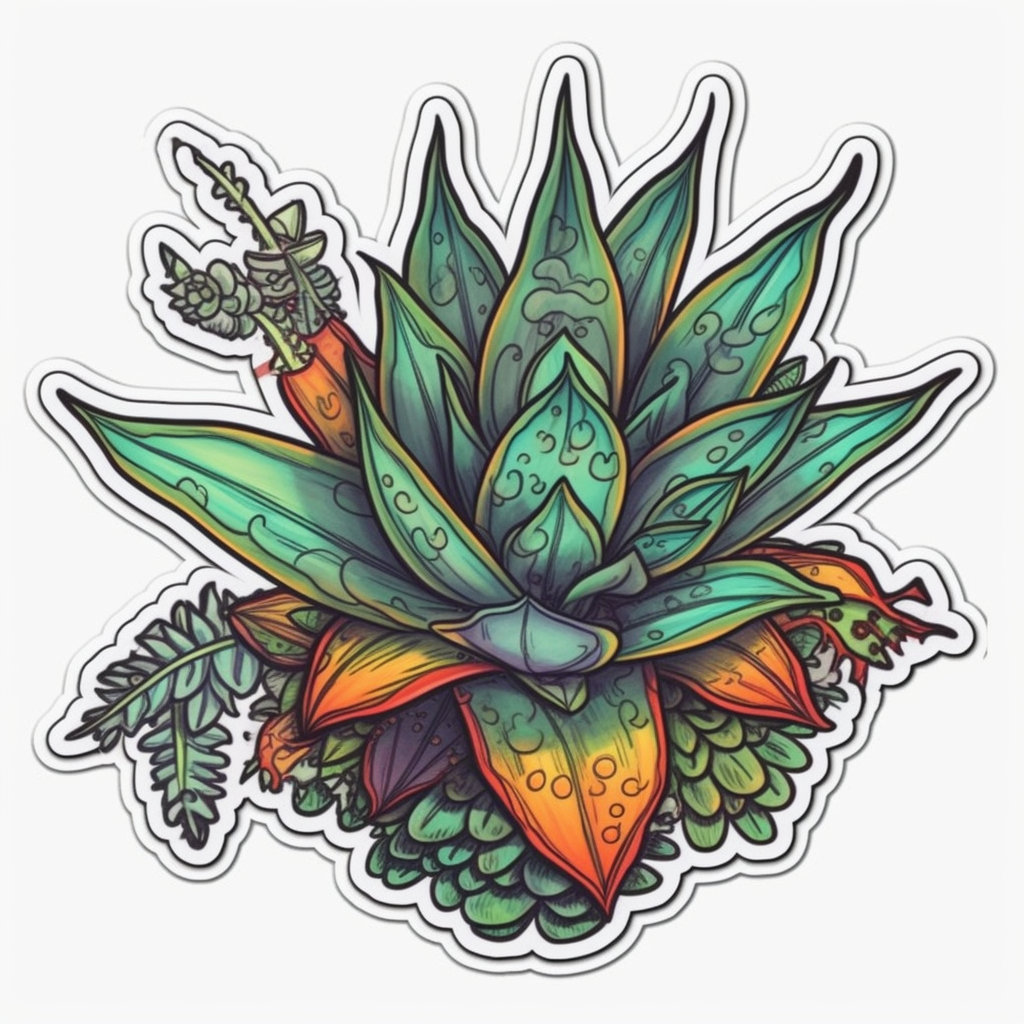 Gasteria Succulent Vinyl Decal Sticker for Car, Laptop, Tumbler and more # 006616