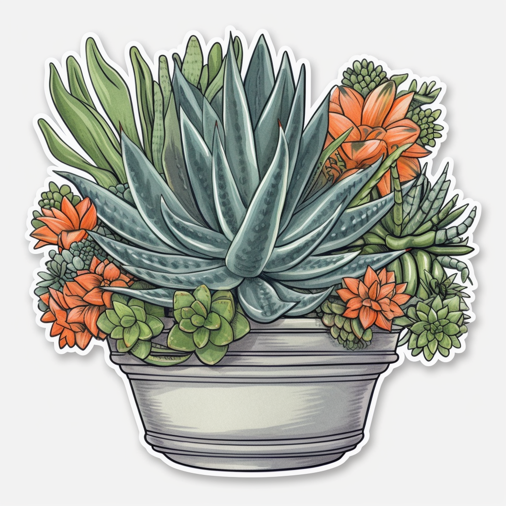 Gasteria Succulent Vinyl Decal Sticker for Car, Laptop, Tumbler and more # 006609