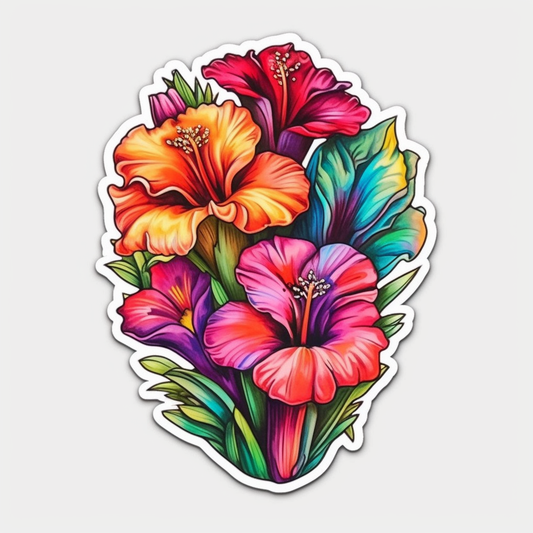 Gladiolus Flower Vinyl Decal Sticker for Car, Laptop, Tumbler and more # 006194