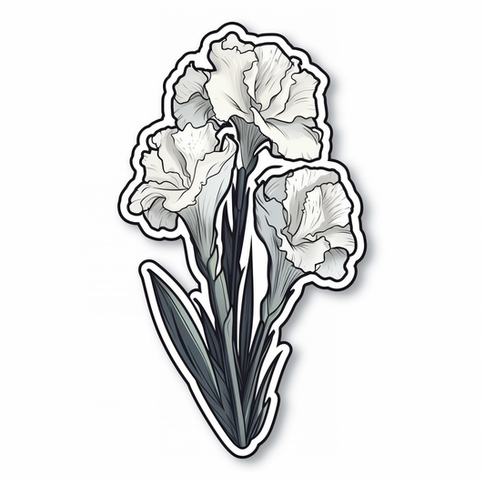 Gladiolus Flower Vinyl Decal Sticker for Car, Laptop, Tumbler and more # 006158