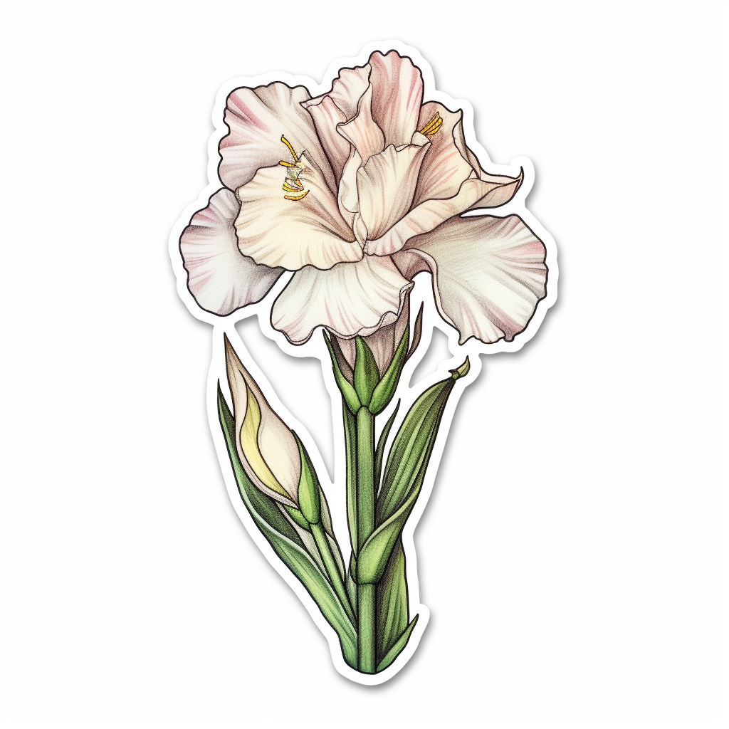 Gladiolus Flower Vinyl Decal Sticker for Car, Laptop, Tumbler and more # 006173
