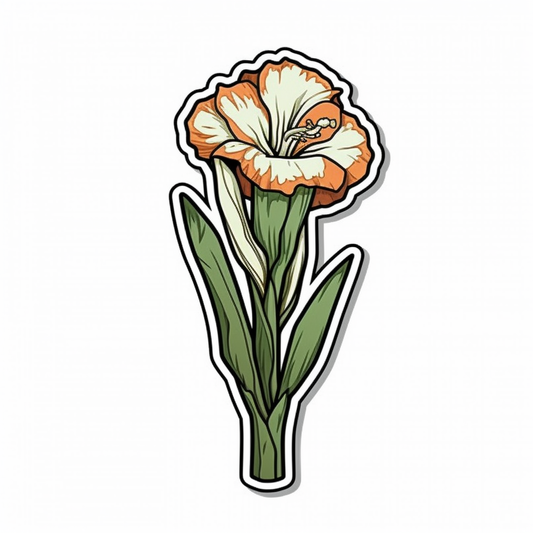 Gladiolus Flower Vinyl Decal Sticker for Car, Laptop, Tumbler and more # 006175