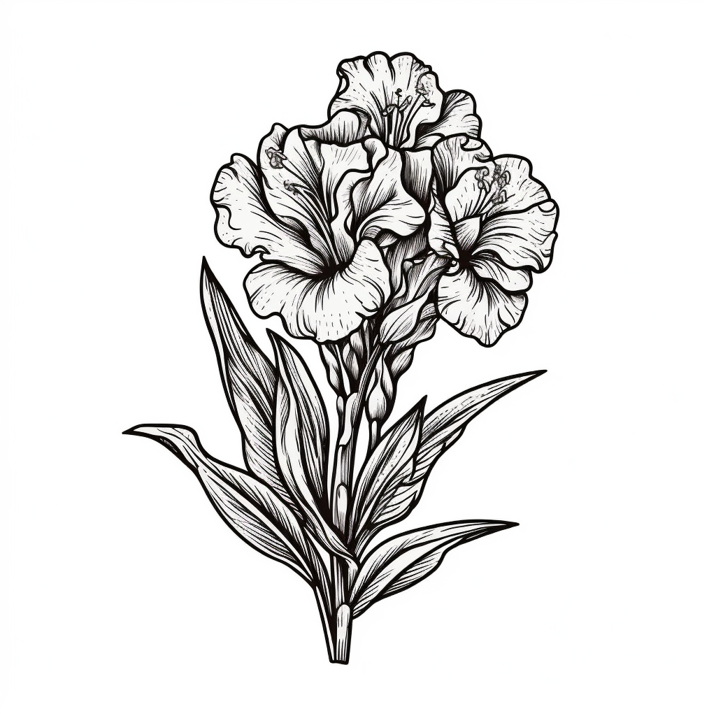 Gladiolus Flower Vinyl Decal Sticker for Car, Laptop, Tumbler and more # 006171