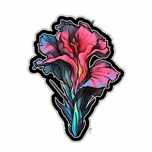 Gladiolus Flower Vinyl Decal Sticker for Car, Laptop, Tumbler and more # 006184
