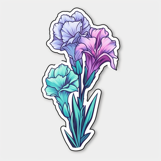 Gladiolus Flower Vinyl Decal Sticker for Car, Laptop, Tumbler and more # 006187