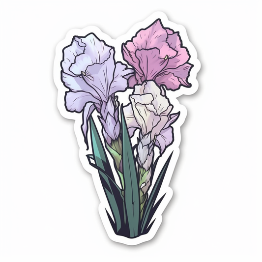 Gladiolus Flower Vinyl Decal Sticker for Car, Laptop, Tumbler and more # 006189
