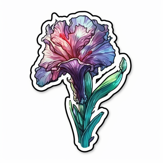 Gladiolus Flower Vinyl Decal Sticker for Car, Laptop, Tumbler and more # 006156