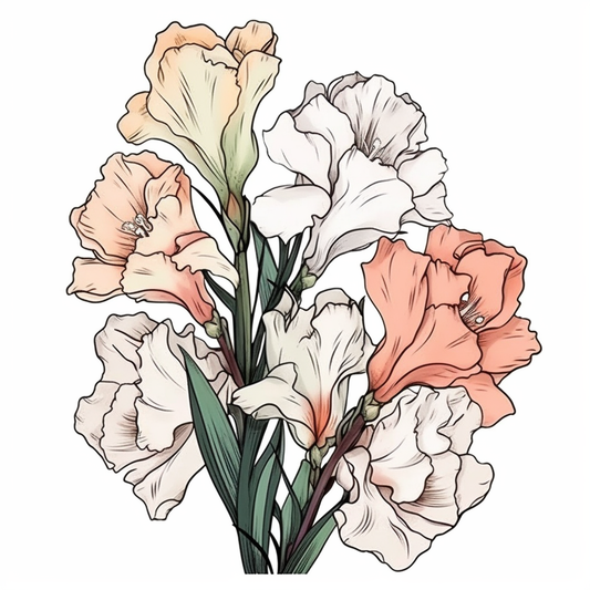 Gladiolus Flower Vinyl Decal Sticker for Car, Laptop, Tumbler and more # 006103