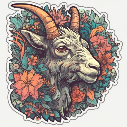Goat Vinyl Decal Sticker for Car, Laptop, Tumbler and more # 005867
