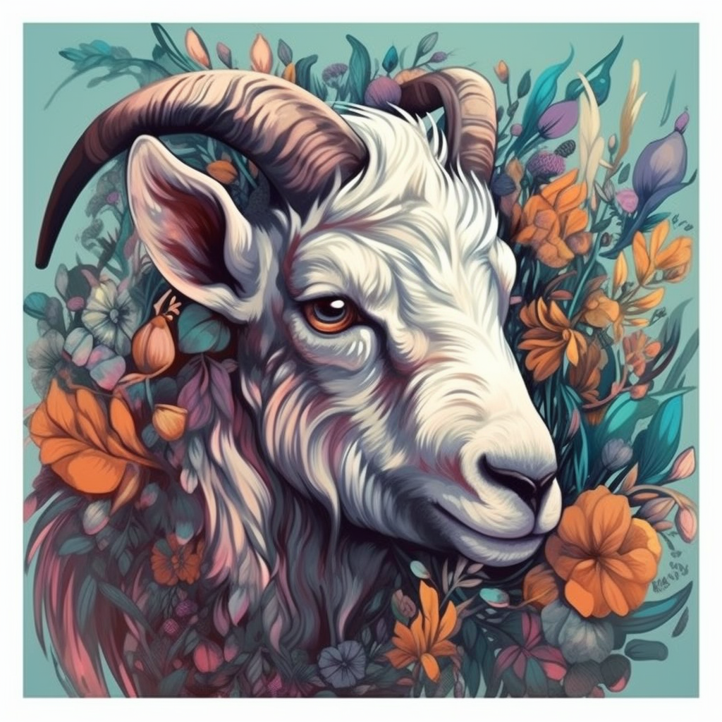 Goat Vinyl Decal Sticker for Car, Laptop, Tumbler and more # 005880