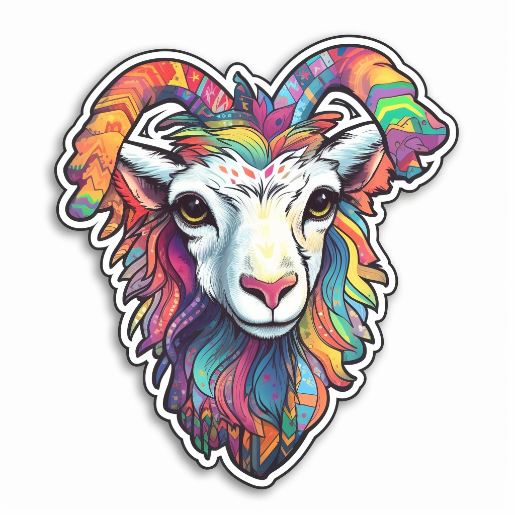 Goat Vinyl Decal Sticker for Car, Laptop, Tumbler and more # 005845