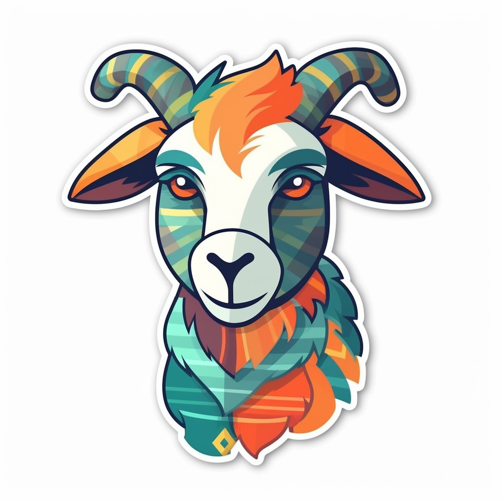 Goat Vinyl Decal Sticker for Car, Laptop, Tumbler and more # 005859