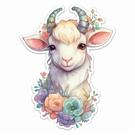 Goat Vinyl Decal Sticker for Car, Laptop, Tumbler and more # 006026