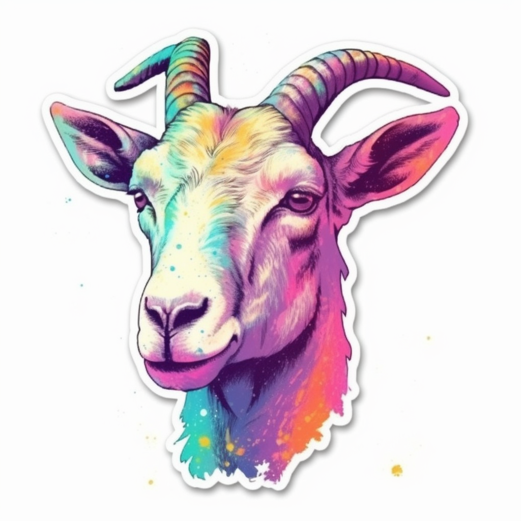 Goat Vinyl Decal Sticker for Car, Laptop, Tumbler and more # 005866