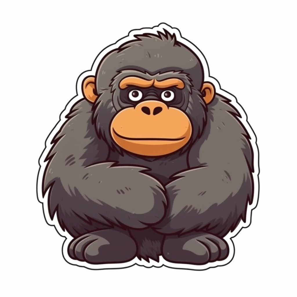 Gorilla Vinyl Decal Sticker for Car, Laptop, Tumbler and more # 00398