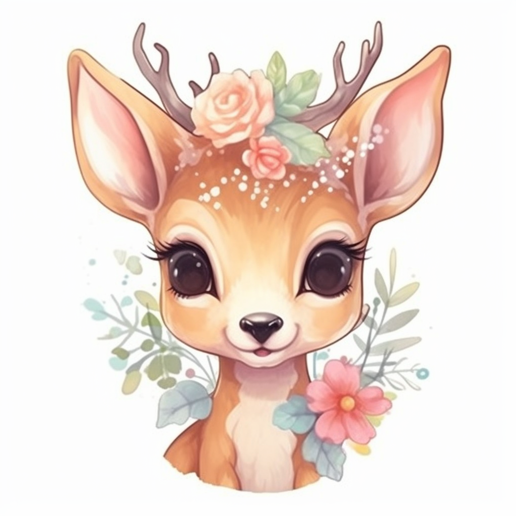 Graceful Deer with big antlers Vinyl Decal Sticker for Car, Laptop, Tumbler and more # 0011225