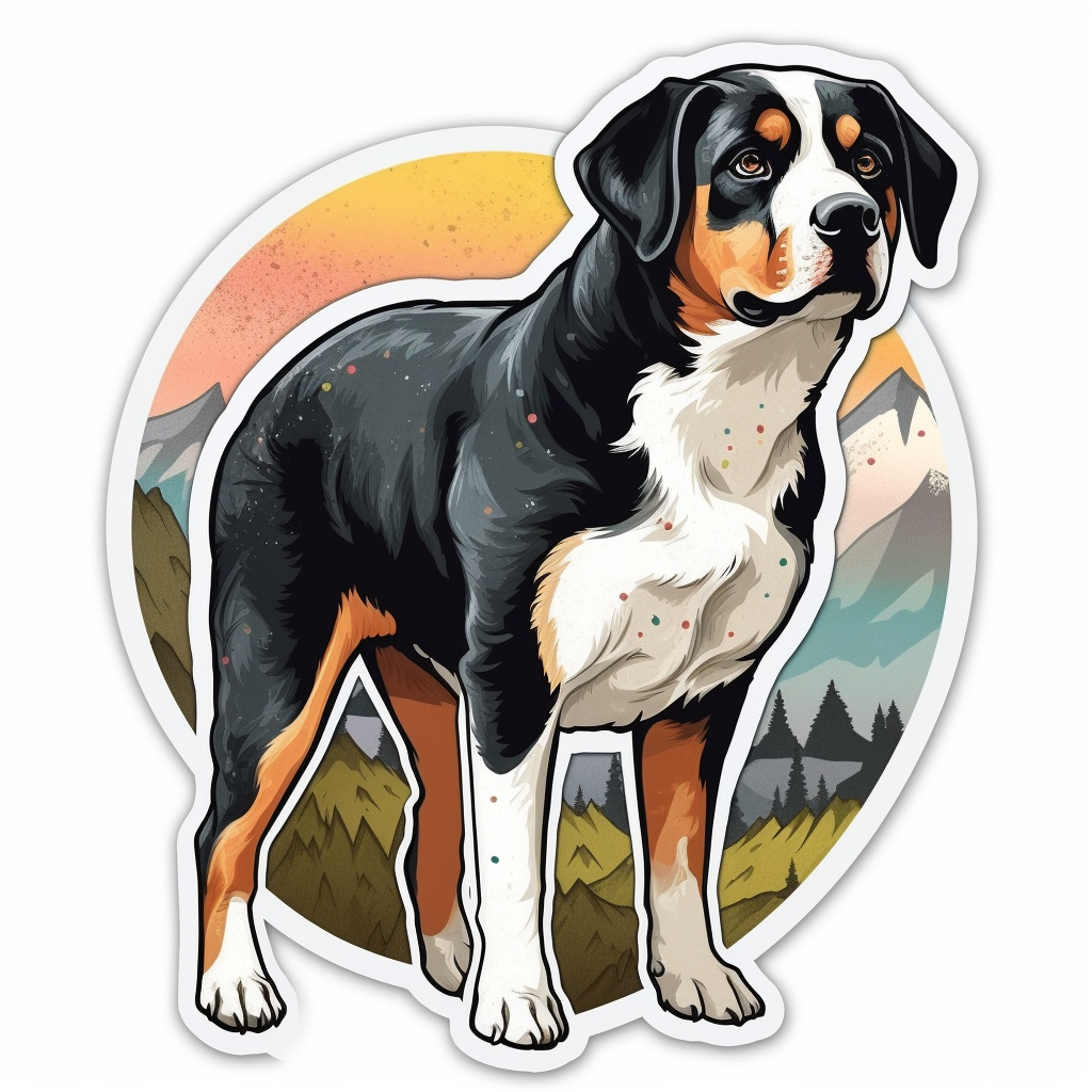 Greater Swiss Mountain Dog Vinyl Decal Sticker for Car, Laptop, Tumbler and more # 007659