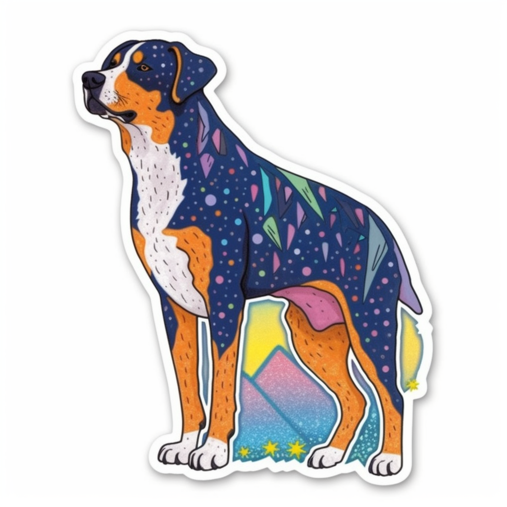 Greater Swiss Mountain Dog Vinyl Decal Sticker for Car, Laptop, Tumbler and more # 007665