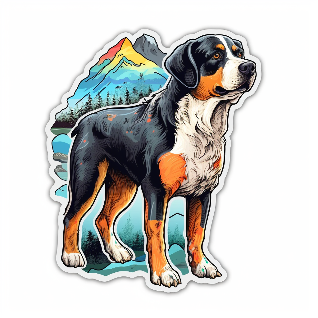 Greater Swiss Mountain Dog Vinyl Decal Sticker for Car, Laptop, Tumbler and more # 007660