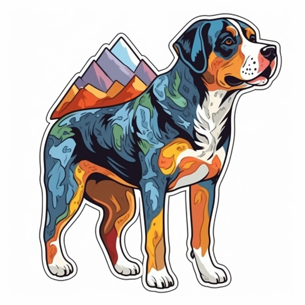 Greater Swiss Mountain Dog Vinyl Decal Sticker for Car, Laptop, Tumbler and more # 007683