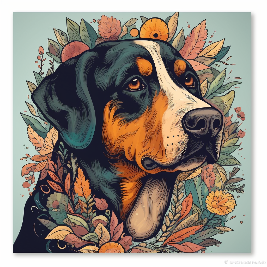 Greater Swiss Mountain Dog Vinyl Decal Sticker for Car, Laptop, Tumbler and more # 007672