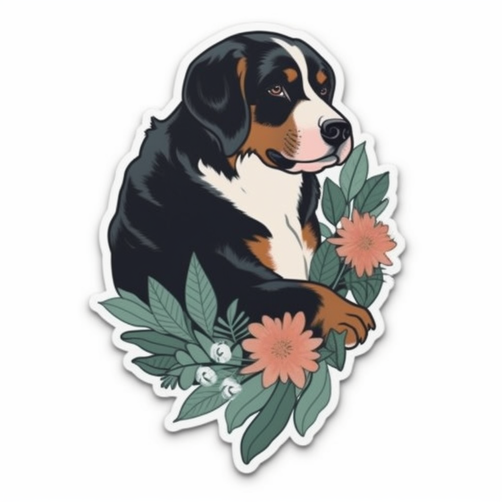 Greater Swiss Mountain Dog Vinyl Decal Sticker for Car, Laptop, Tumbler and more # 007681