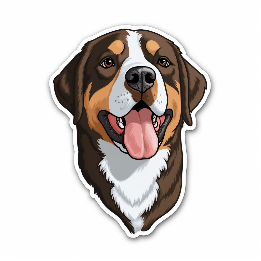Greater Swiss Mountain Dog Vinyl Decal Sticker for Car, Laptop, Tumbler and more # 007656