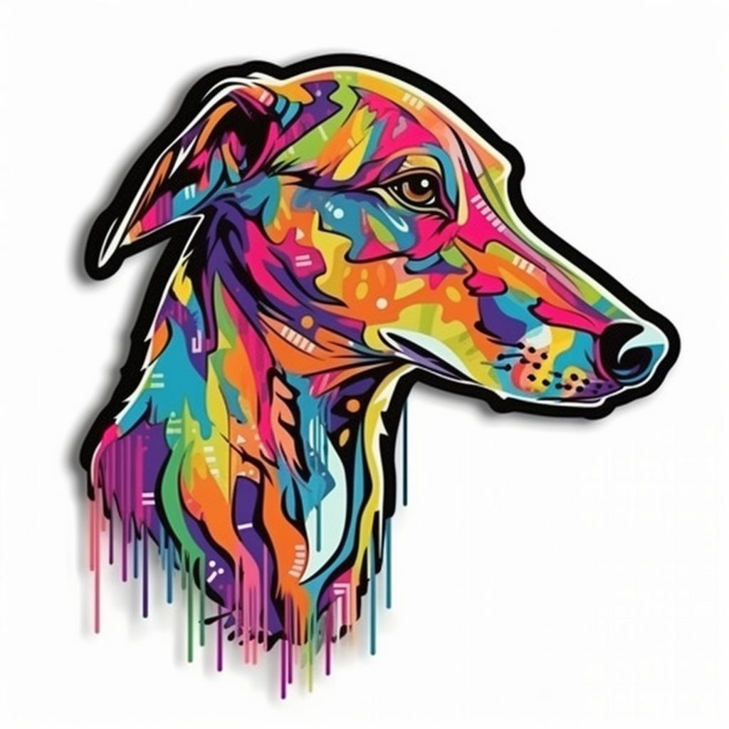 Greyhound Dog Vinyl Decal Sticker for Car, Laptop, Tumbler and more # 007781