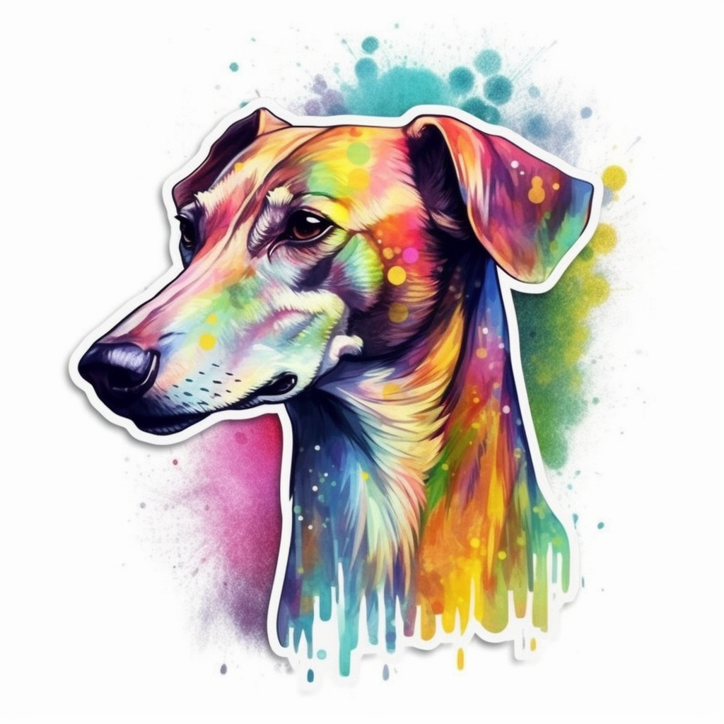 Greyhound Dog Vinyl Decal Sticker for Car, Laptop, Tumbler and more # 007821